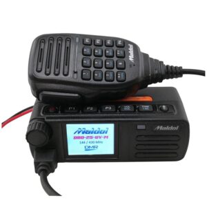MALDOL DBD25‑UV‑M Mini Emisora Bibanda V/UHF Analógico y Digital DMR con GPS