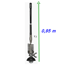 DELTA27-M-95 Antena Movil CB de fibra y con Muelle